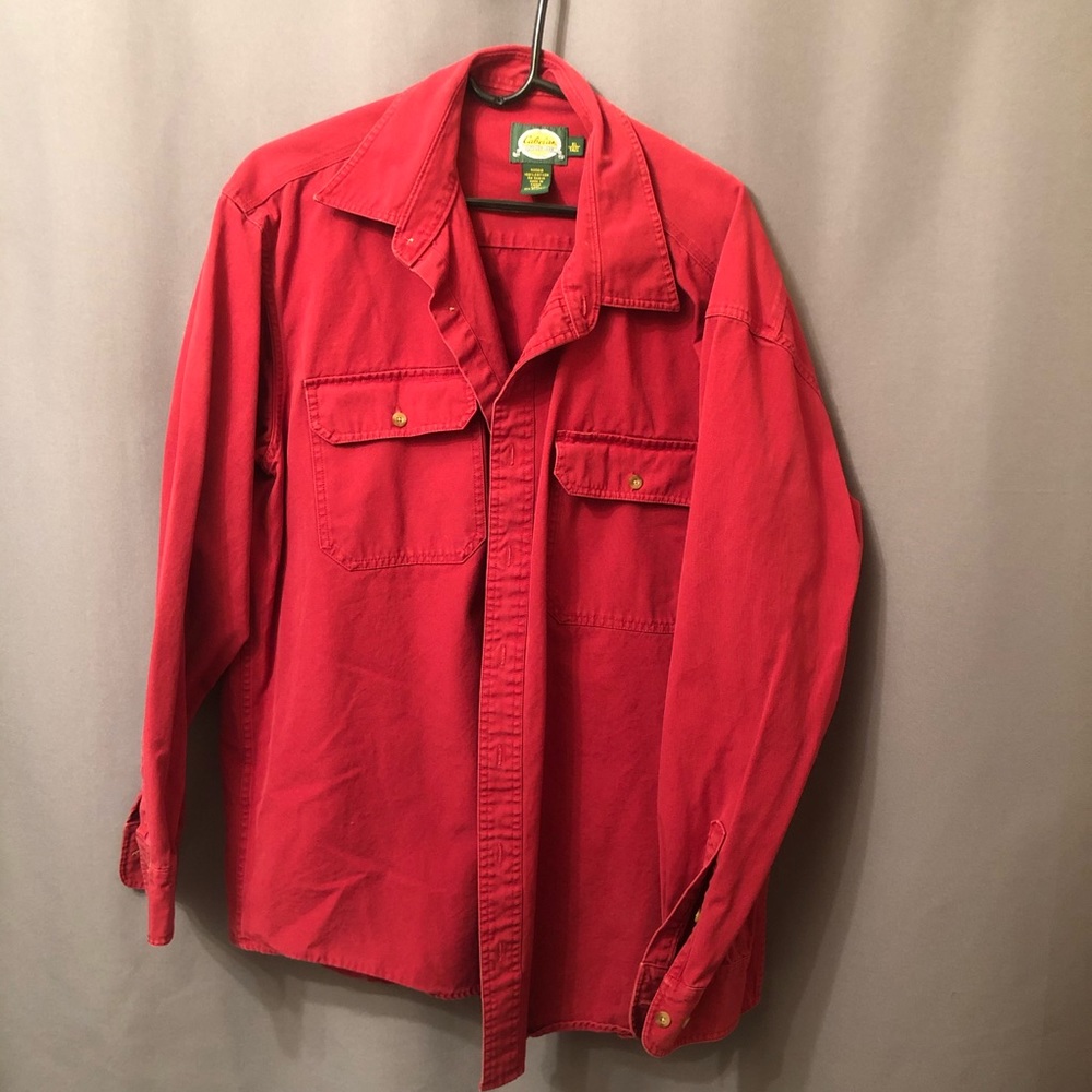 Cabela's Red Long-Sleeve Button-Up Shirt